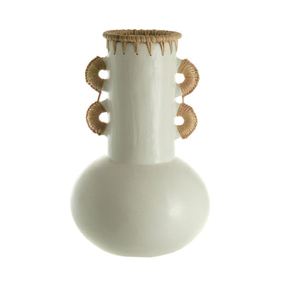 Kole Terracotta Vessel Natural & White 31x20cm
