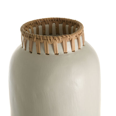 Oi Terracotta Vessel Natural & White 31x20cm