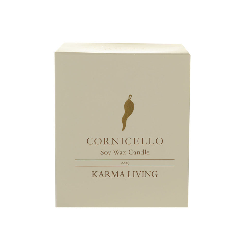 Crystal Infused Soy Candle Cornicello
