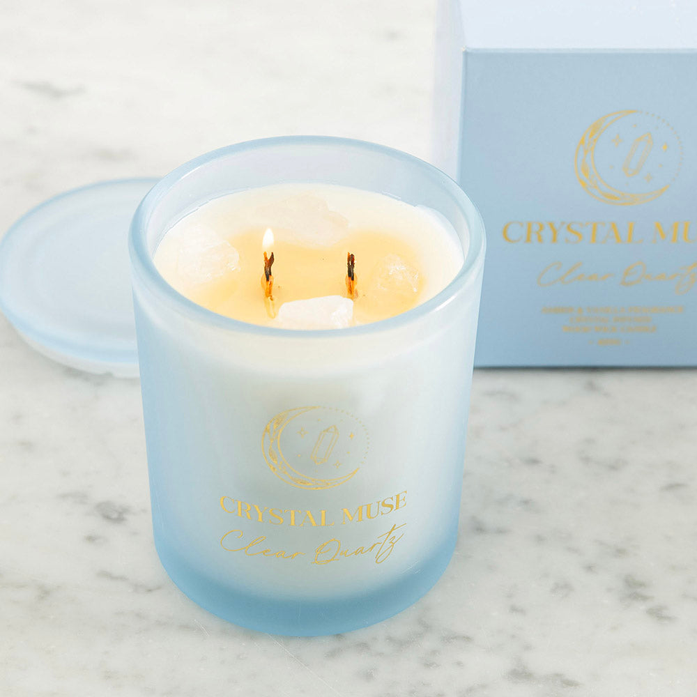 Crystal Muse Clear Quartz Candle