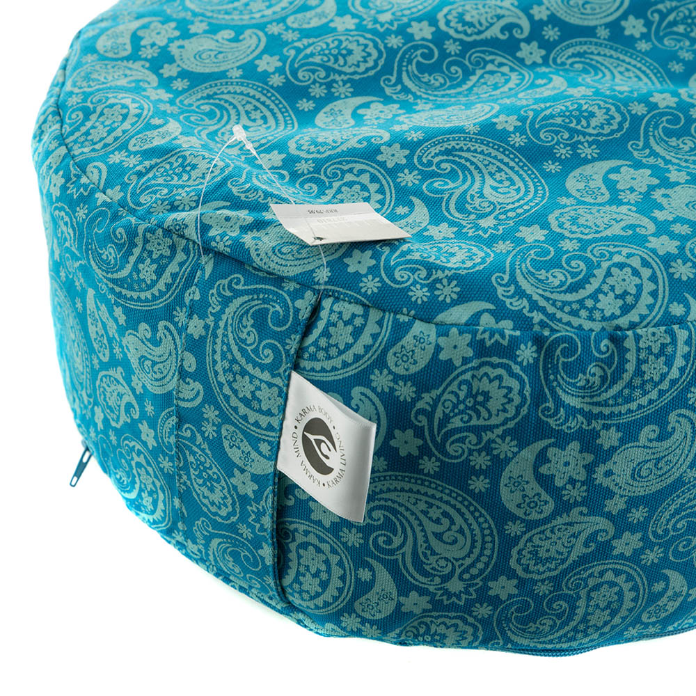 Cushion Round Turquoise 36x15cm