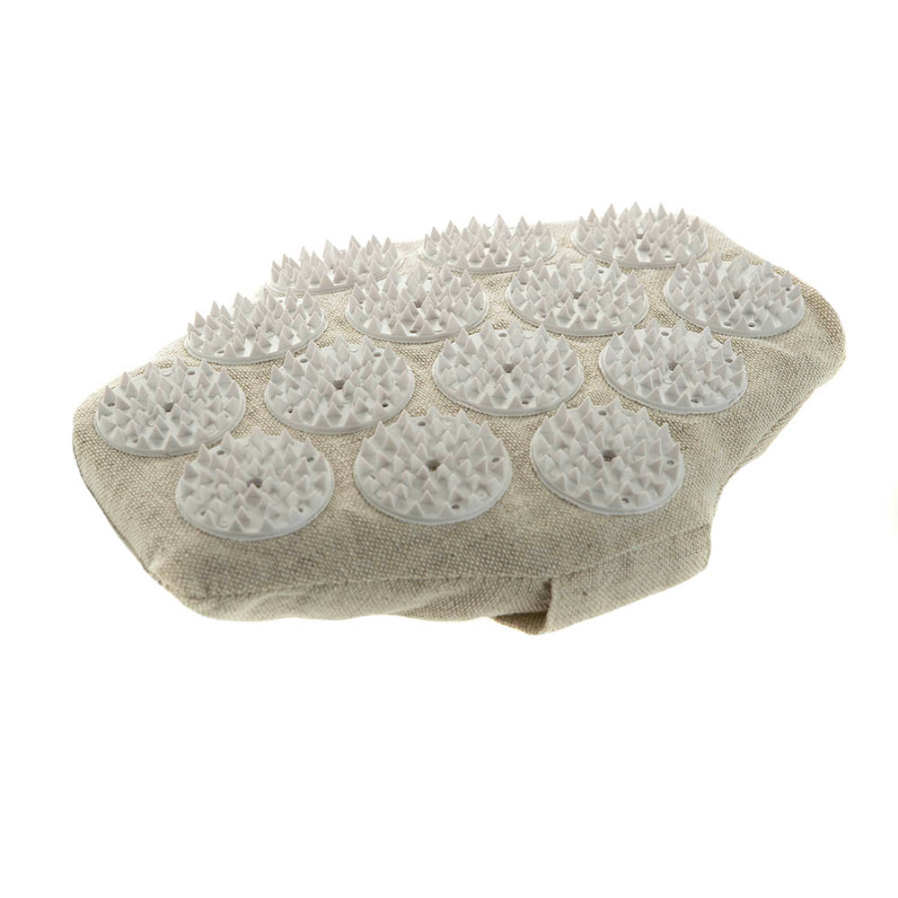 Acupressure Mitt Natural with White Spike 20x18cm