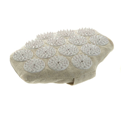 Acupressure Mitt Natural with White Spike 20x18cm