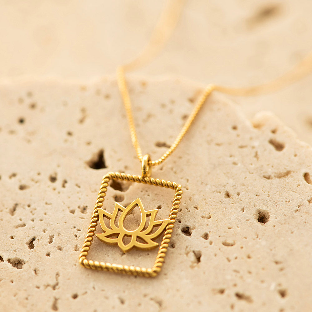 Lotus Necklace Gold Plated