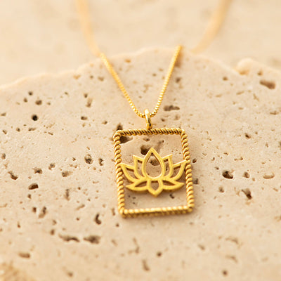 Lotus Necklace Gold Plated