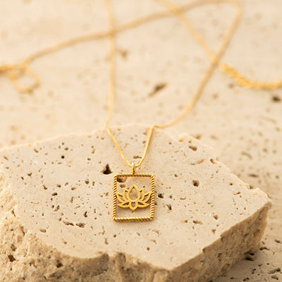 Lotus Necklace Gold Plated
