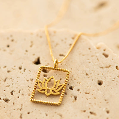 Lotus Necklace Gold Plated