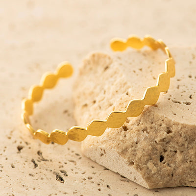 Hammered Bangle Gold Plated
