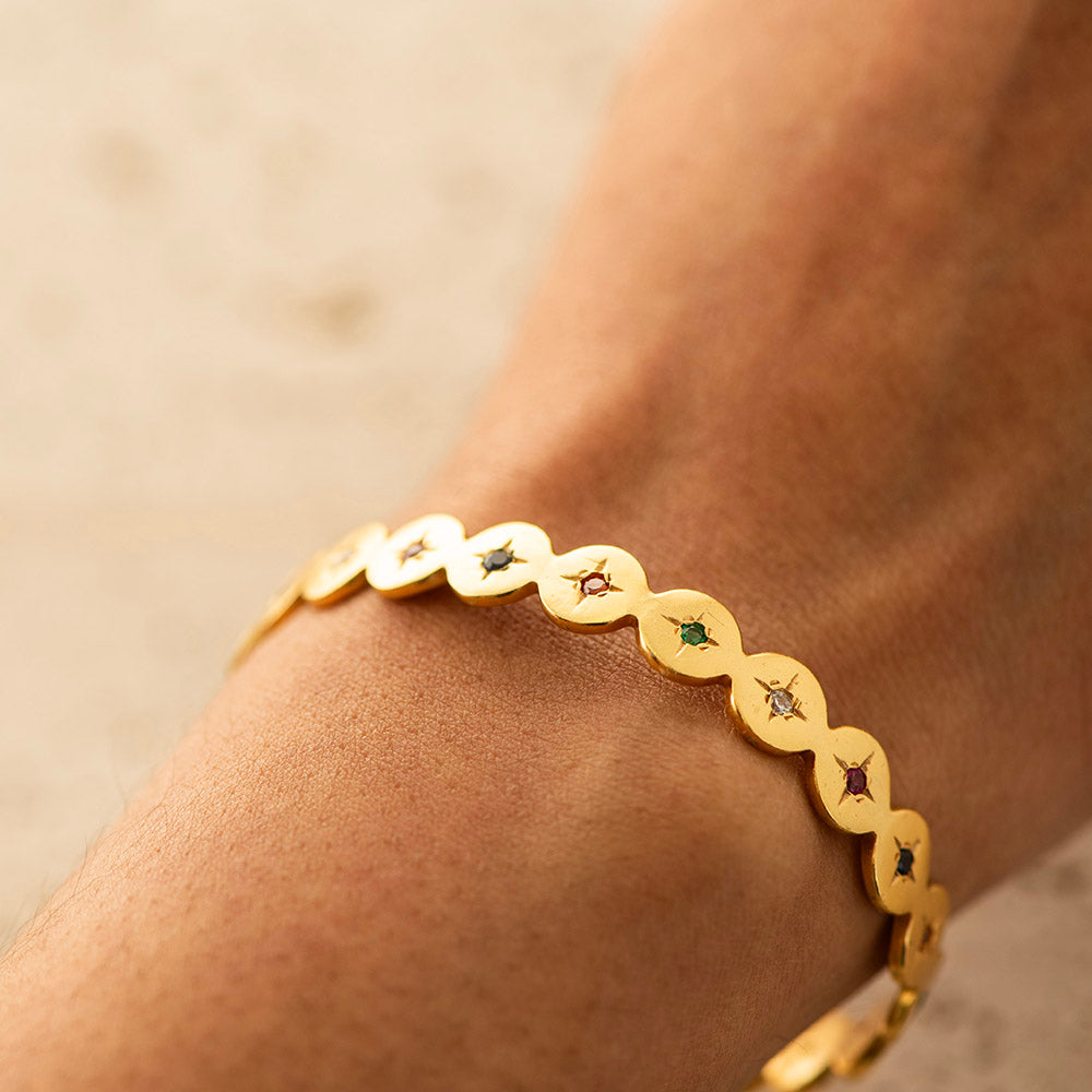 CZ Bangle Gold Plated