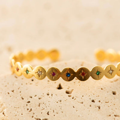 CZ Bangle Gold Plated