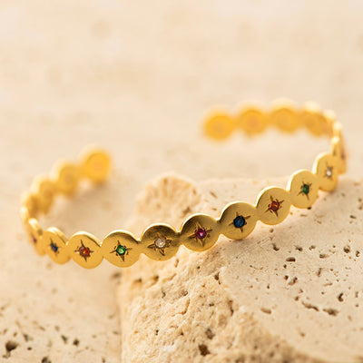 CZ Bangle Gold Plated