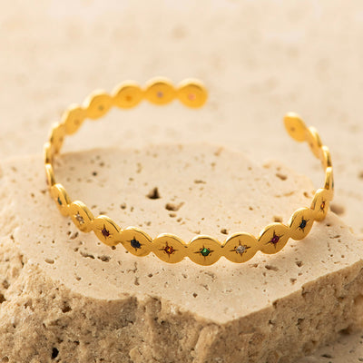 CZ Bangle Gold Plated