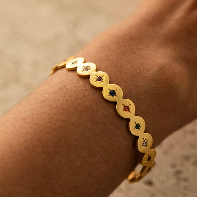 CZ Bangle Gold Plated