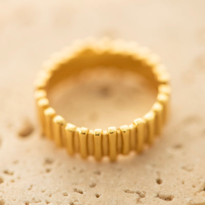 Zig Zag Ring Gold Plated