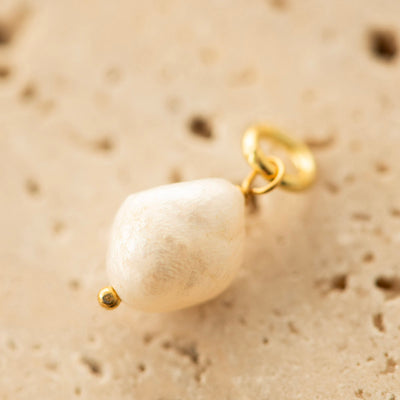 Freshwater Pearl Charm Silver Gold Plated