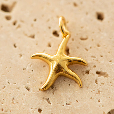 Starfish Charm Silver Gold Plated
