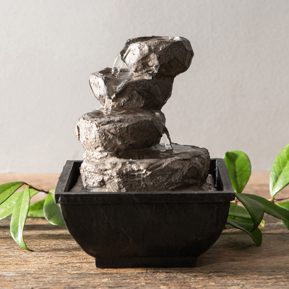 Pebble Water Fountain Statue 18x14cm