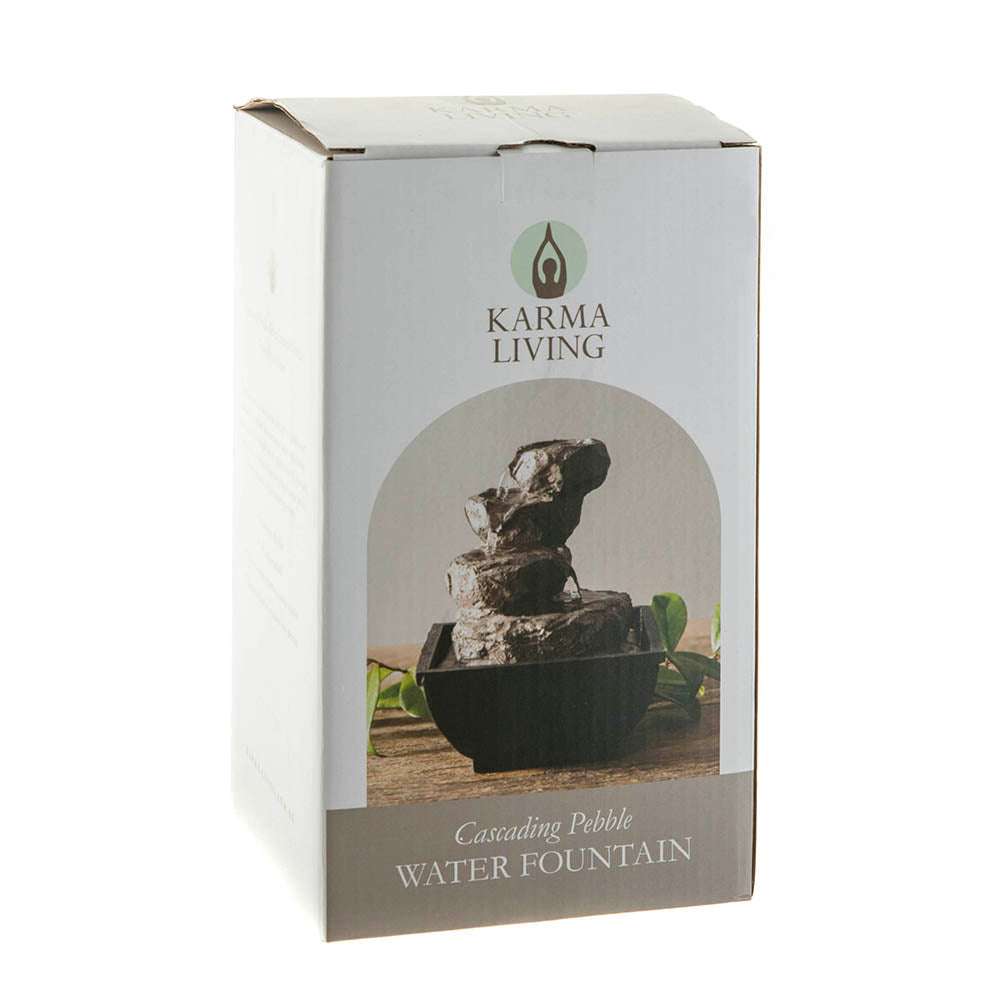 Pebble Water Fountain Statue 18x14cm