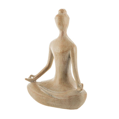 Yoga Pose Sitting Mudra Statue Natural 22x15cm
