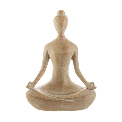 Yoga Pose Sitting Mudra Statue Natural 22x15cm