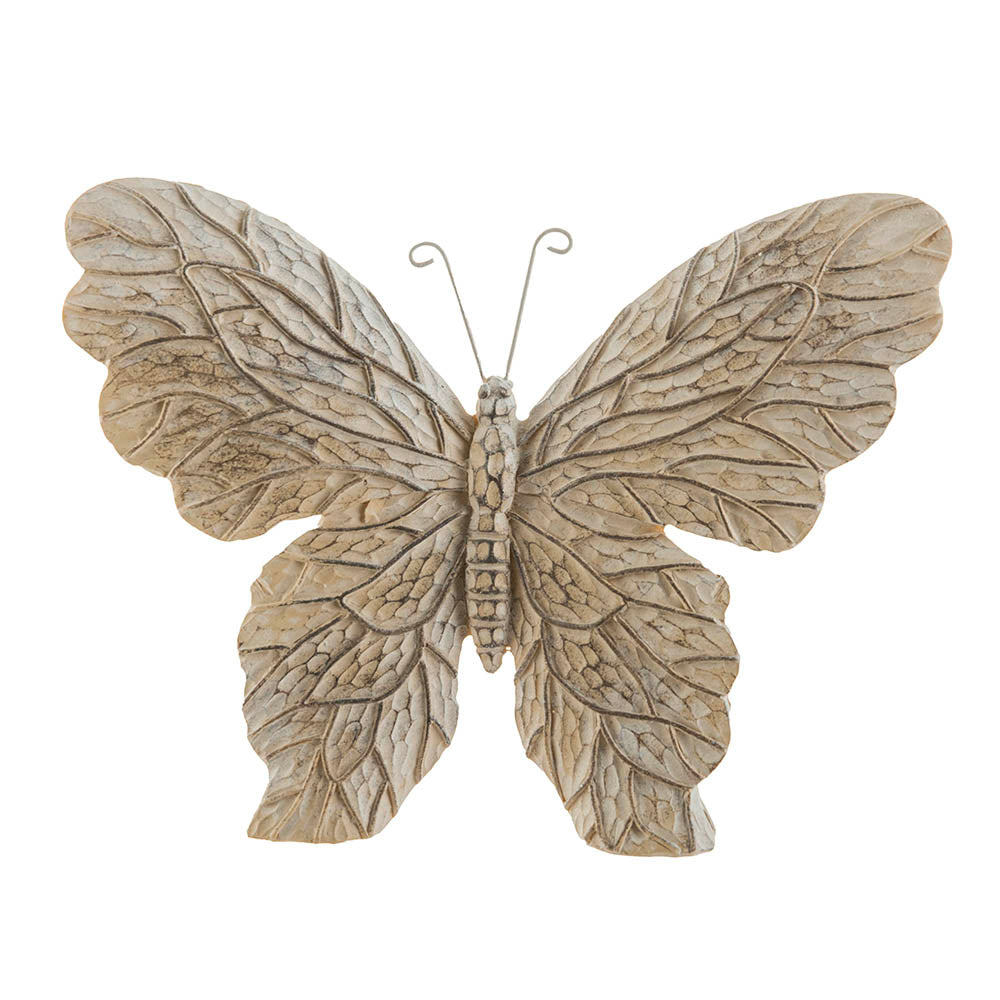 Butterfly Statue Natural 16x21cm