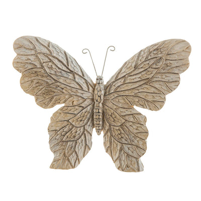 Butterfly Statue Natural 16x21cm