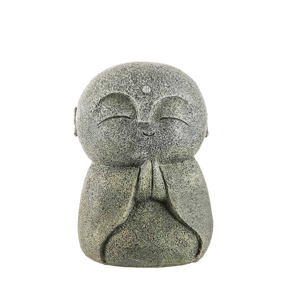 Monk Japanese Statue Grey 15x11cm