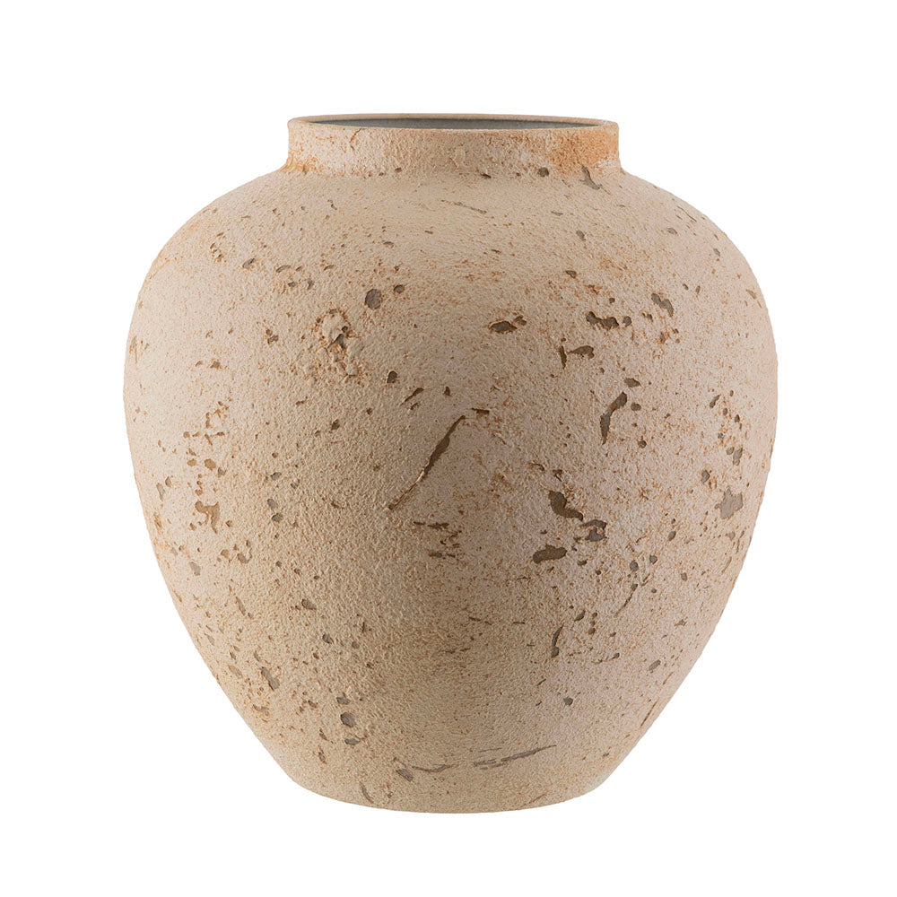 Sand Textured Metal Urn Vase 28cm