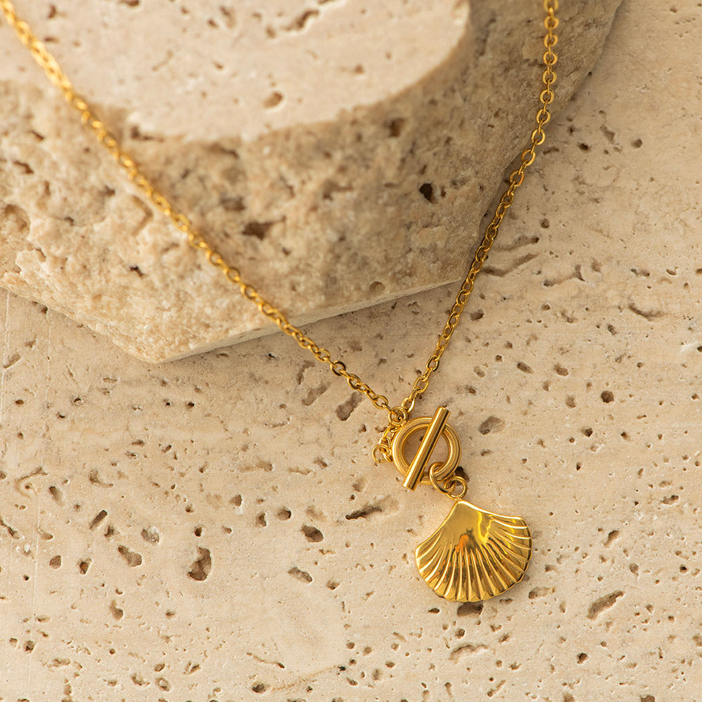 Ice Shell Charm Shell Charm Necklace – Karma Living