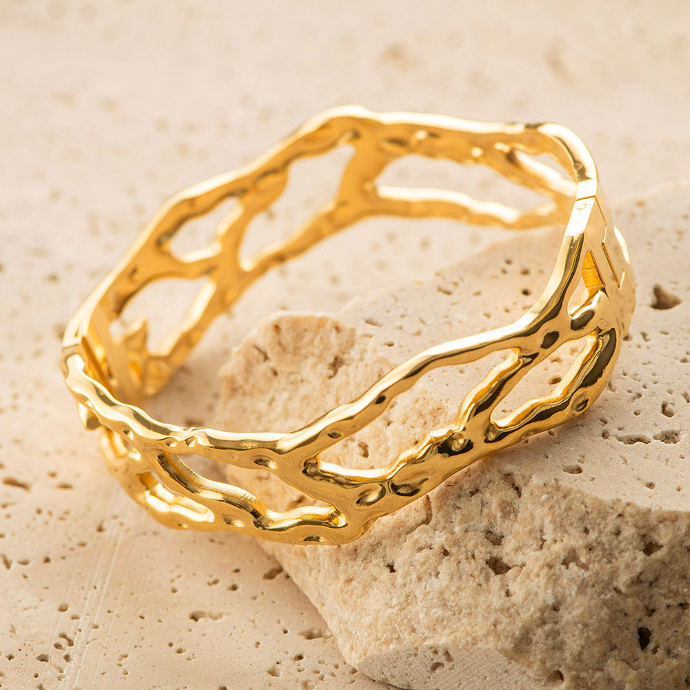 Open Pattern Bangle Gold Plated – Karma Living
