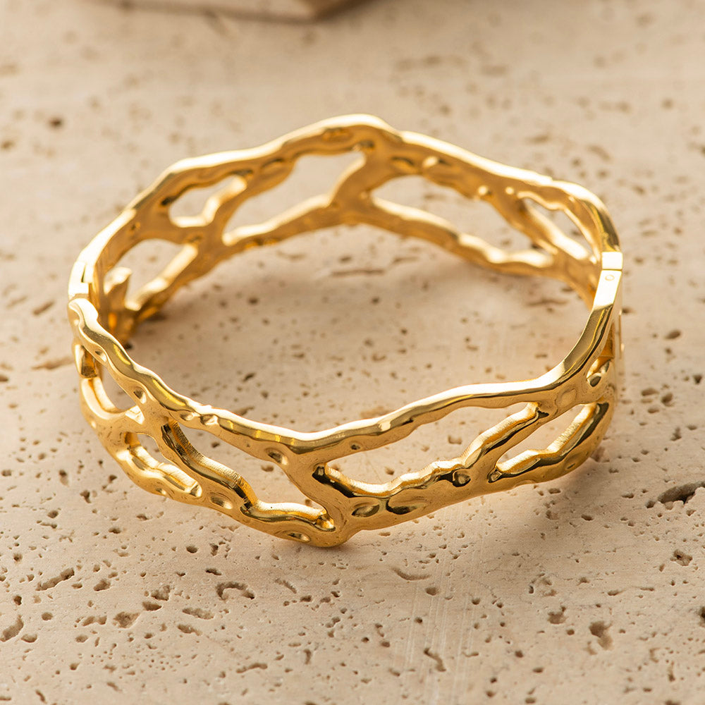 Open Pattern Bangle Gold Plated – Karma Living