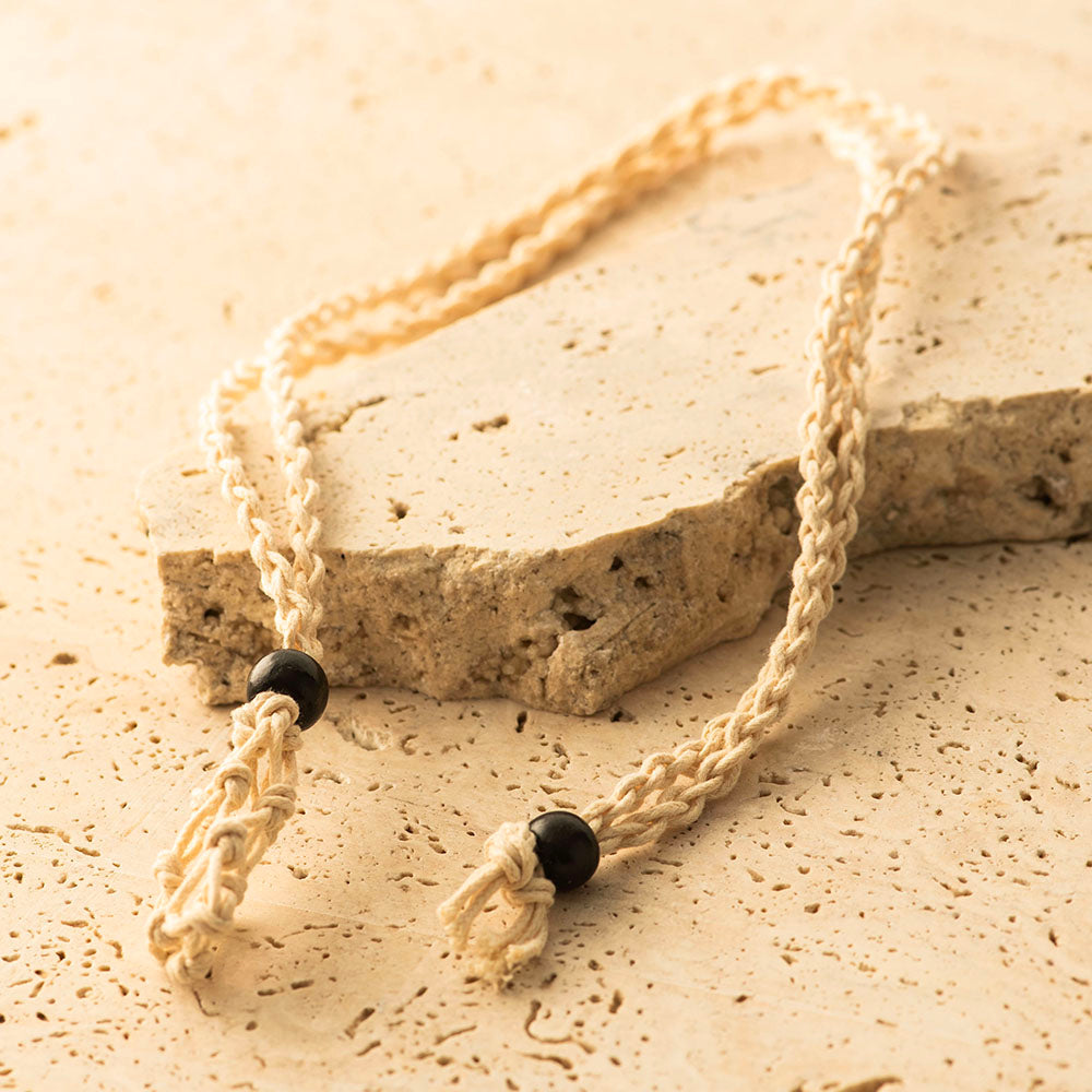 Tumble Stone Holder Necklace Natural