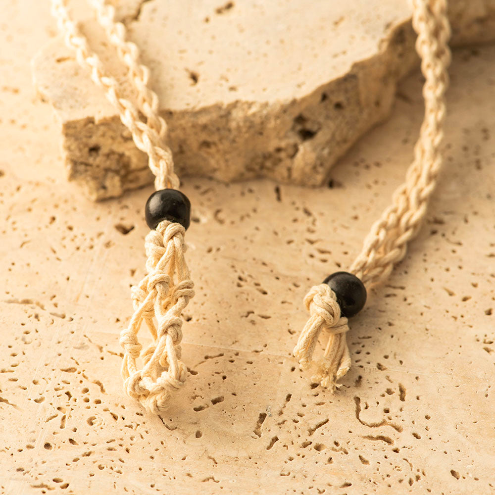 Tumble Stone Holder Necklace Natural