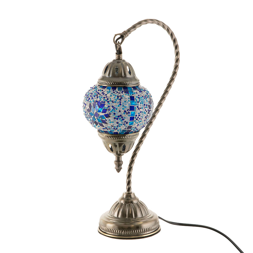 Mosaic Table Lamp Blue 37x21cm