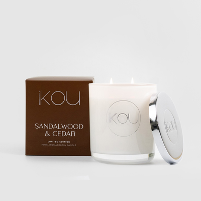 iKOU Limited Edition Candle Sandalwood & Cedar