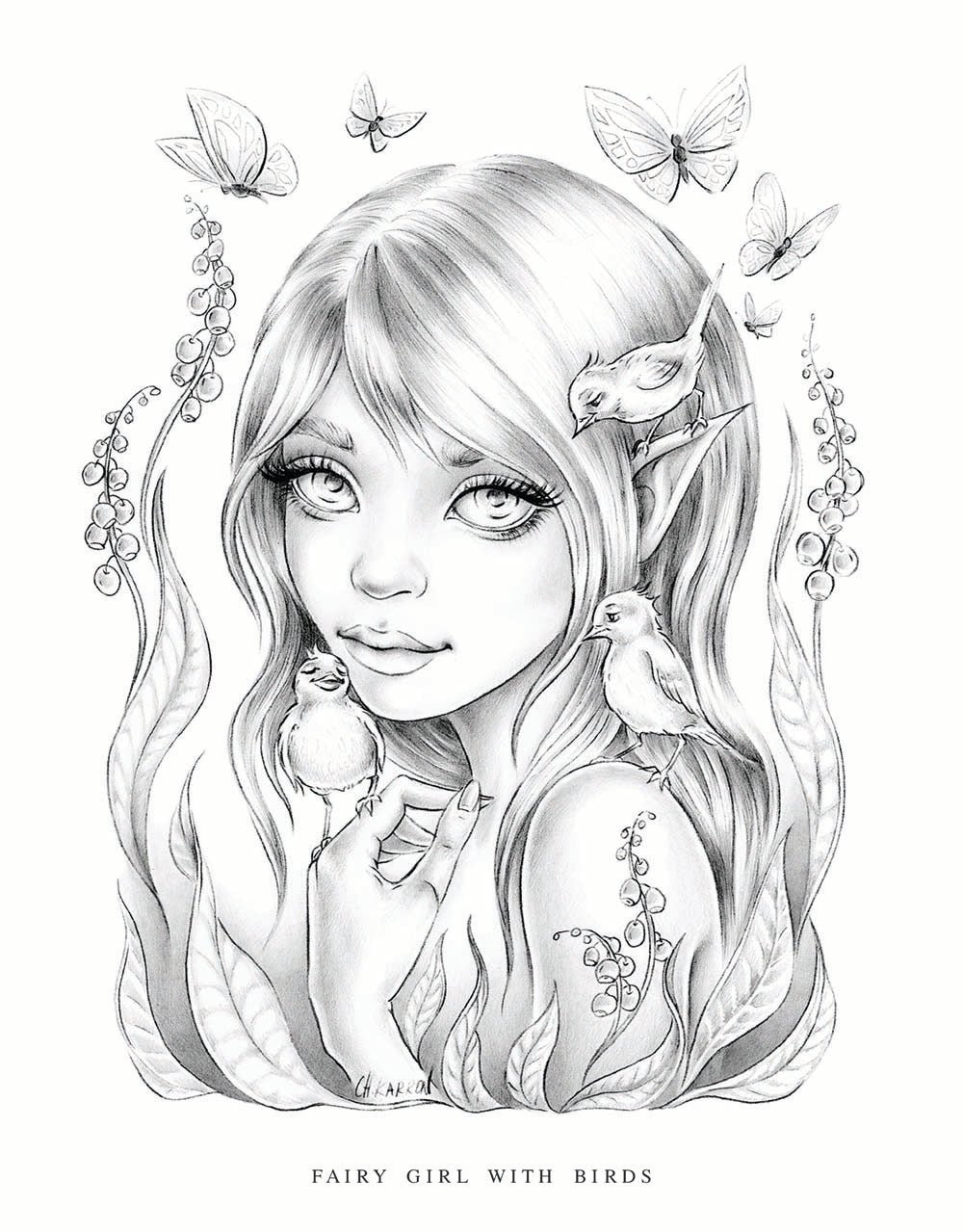 Little Folk Colouring Book by Christine Karron