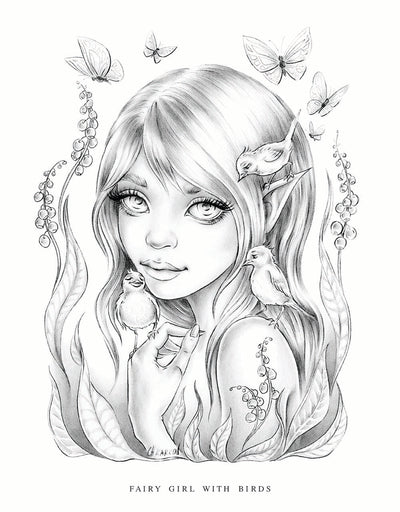 Little Folk Colouring Book by Christine Karron