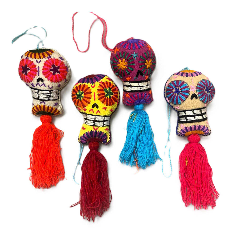 Mexican Sugar Skull Wall Hanging Assorted