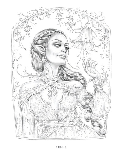 Wondrous Folk Colouring Book by Christine Karron