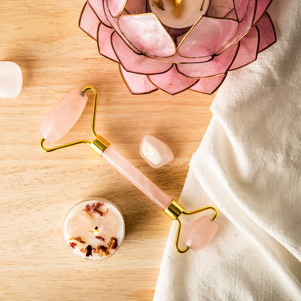 Rose Quartz Massage Roller