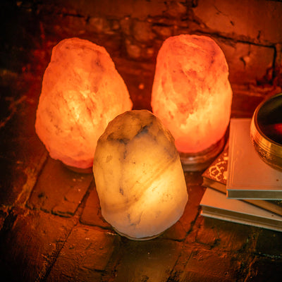 SALT LAMP Crystal Natural Wood Base 4-6kg