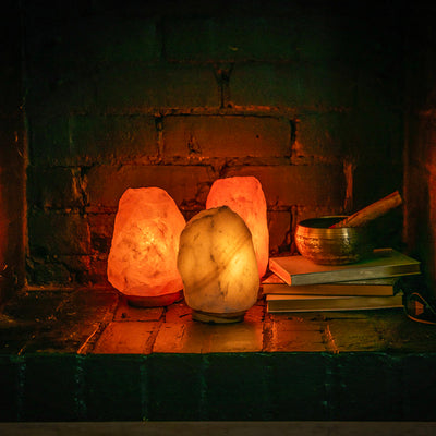 SALT LAMP Crystal Natural Wood Base 4-6kg