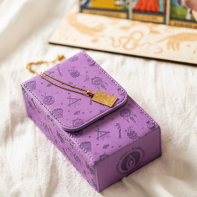 Embossed Mystical Tarot Box Purple