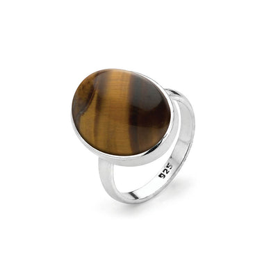 Tigers Eye Oval Ring