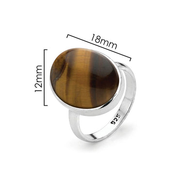 Tigers Eye Oval Ring
