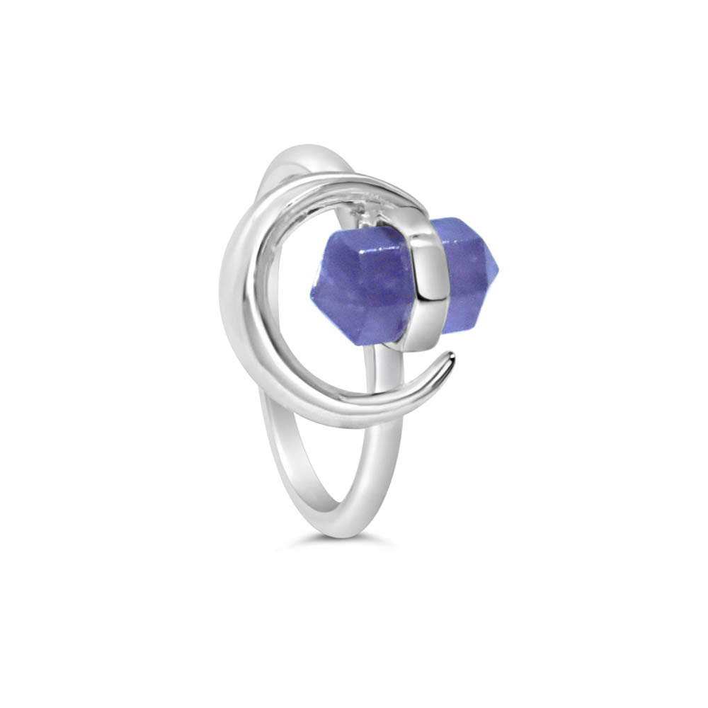 Double Point Amethyst Ring