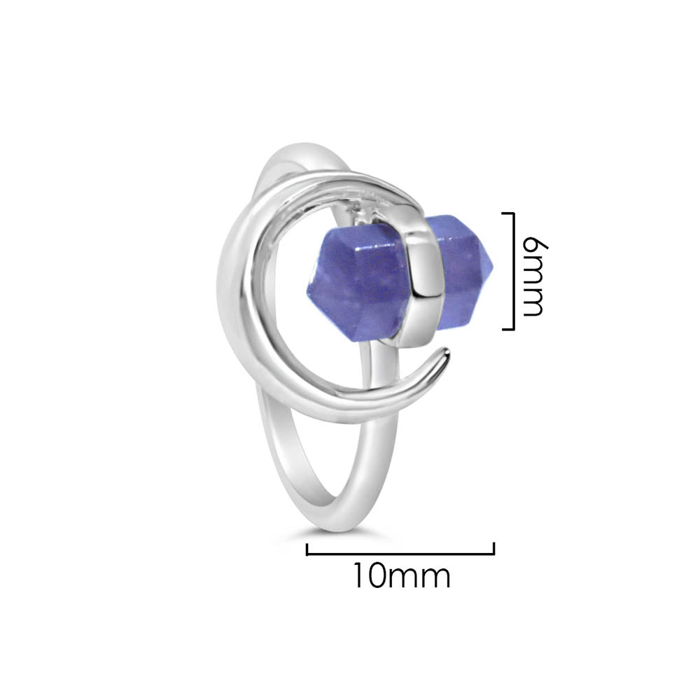 Double Point Amethyst Ring