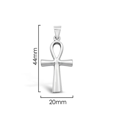 Ankh Silver Pendant 5cm