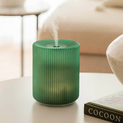 Ribbed Green Glass Ultrasonic Diffuser 200ml