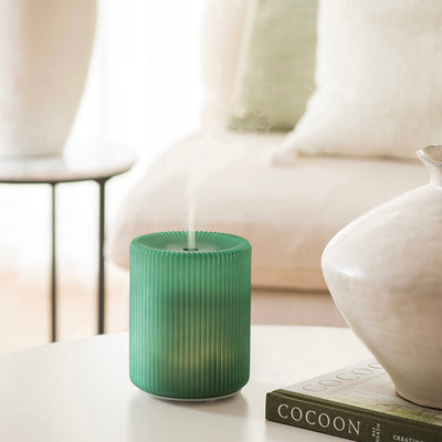 Ribbed Green Glass Ultrasonic Diffuser 200ml